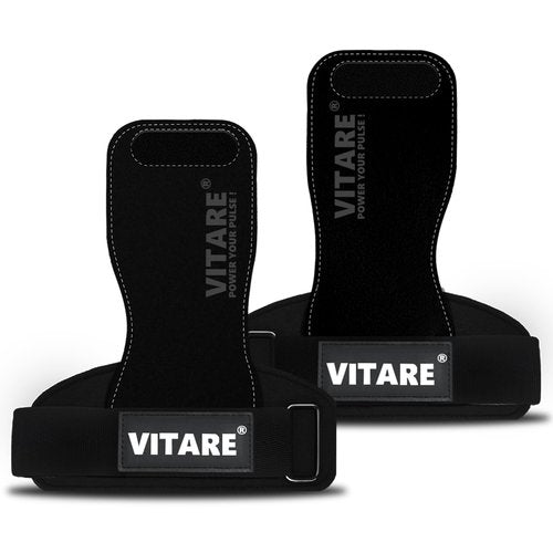 Weight Lifting Wrist Straps, Triple Leather Weightlifting Grip Wraps for Deadlifts, Pull-Ups, Powerlifting, Anti-Slip Gym Grips with Neoprene Padding, Fitness Gifts for Men Women Dad Husband (Pair)