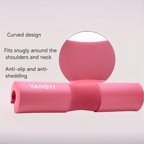 YANSYI Barbell Squat Pad (17.5" x 3.5") – High-Density Foam Shoulder & Neck Cushion for Squats, Hip Thrusts, Lunges – No Straps, Anti-Slip Design, Fits All Standard Barbells