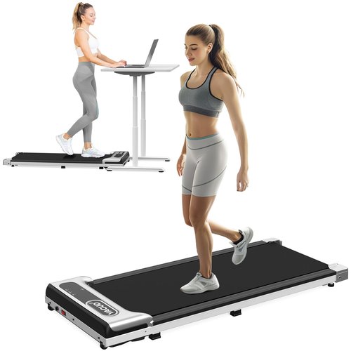 Yagud Walking Pad, Under Desk Treadmill for Home and Office, 2.5 HP Portable Walking Jogging Running Machine with Remote Control and LED Display