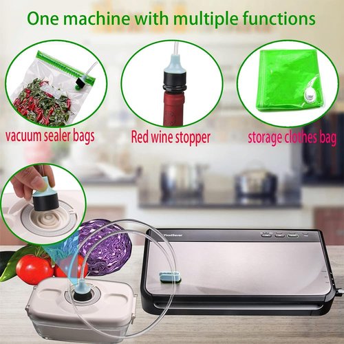 Accessory Hose Compatible with Deluxe Food VS-12 Vacuum Sealer，Suitable for all sealing zipper bags, wine plugs, jar seals, vacuum sealing agents (attachment hose For Deluxe Food VS-12) (2, Blue)