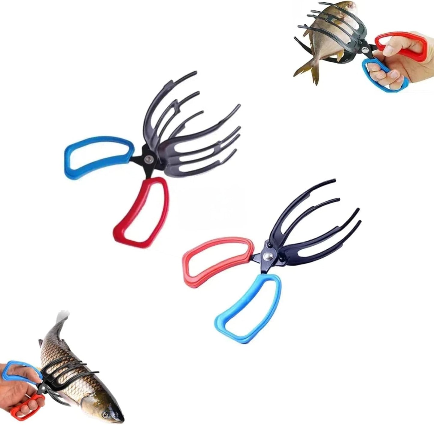 3 Claw Fish Gripper, Multifunctional Three Teeth Fishing Pliers Anti-Slip Fish Claw Gripper, Metal Fishing Pliers Gripper Catch Fish Control Clamp, Fishing Accessories