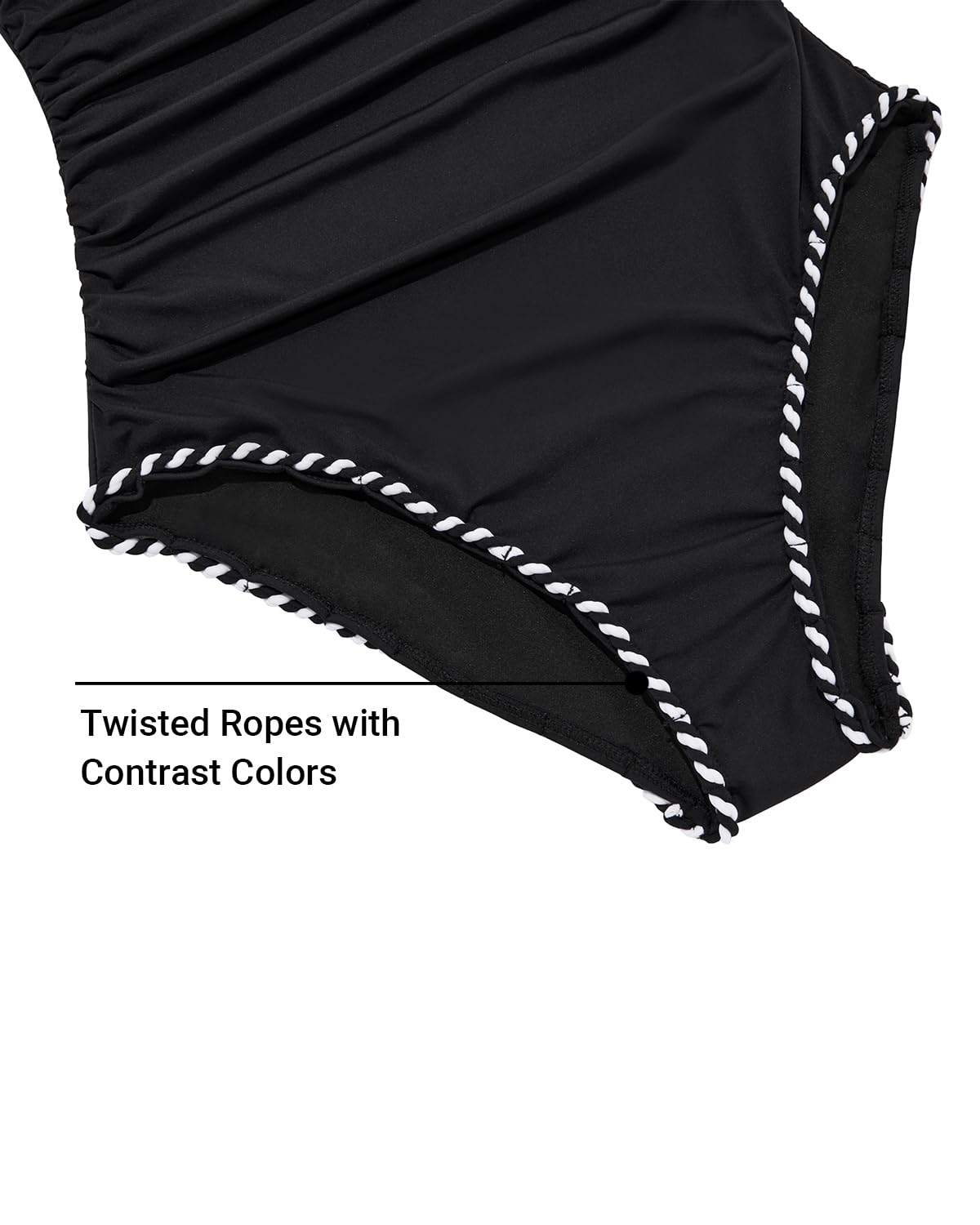 Holipick One Shoulder One Piece Swimsuit for Women Tummy Control Bathing Suits Modest Full Coverage Keyhole Swimwear