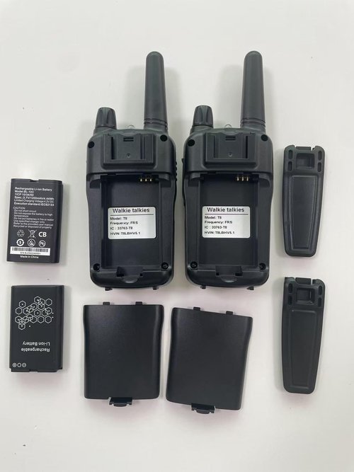 Walkie Talkies for Adults Long Range, Rechargeable Walkie Talkie 22 FRS Channels Two Way Radios with Noise Reduction, Volume Adjustment, LED Flashlight,1200mAh Rechargeable Battery (2 Pack Black)