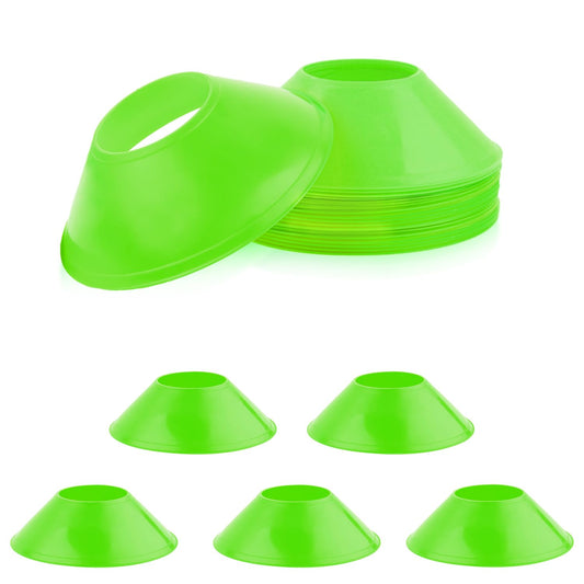 15pcs Soccer Cones for Sports Training, Mini Football Cones Flexible Agility Sports Cones Training Cones for Football Basketball Running Drills Sports Games Field Cone Markers Kids Practice (Green)