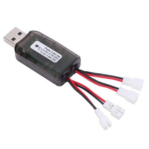 Airsoft Battery Charger, RC Charger Lipo Battery Charger USB Battery Charger, RC Car Battery Charger, Lithium Battery Charger, Car Boat Charger Cable with LED Indicators for RC