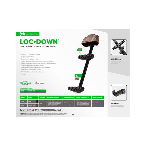 TRUGLO Loc-Dwn 4-Arrow Quiver Realtree XTRA