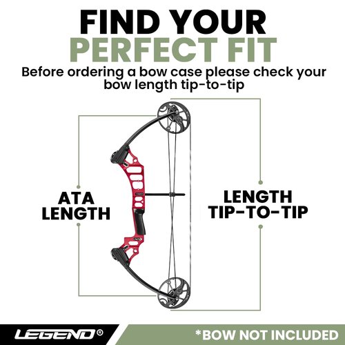 Legend Gamma Compound Bow Case - Premium Archery Bow Cases with Backpack & Shoulder Straps, Soft Bow Case for Archery Accessories, Lightweight Travel Bow Bag with Multiple Storage Pockets - Green