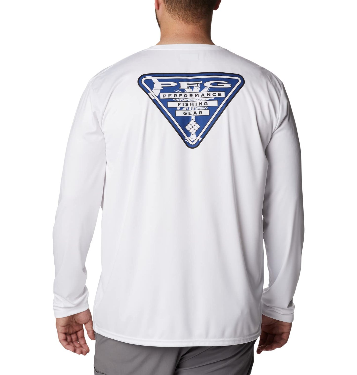 Columbia Men's Terminal Tackle PFG State Triangle Long Sleeve, Moisture Wicking, Uv Sun Protection