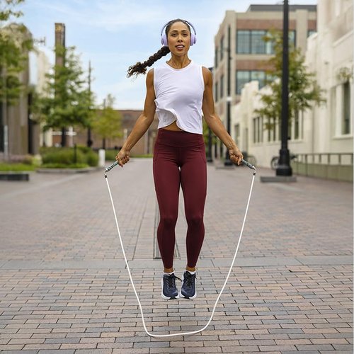 Crossrope Get Lean Set - Weighted Jump Rope- 1/4 LB and 1/2 LB Ropes - Slim Handles - Medium