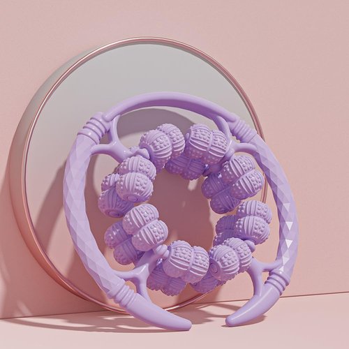 Upgraded Circular Leg Clamps Roller Thigh Roller for Deep Tissue Ergonomic Ideal for Sore Muscles, Tendonitis, Carpal Tunnel & Cellulite (Purple)