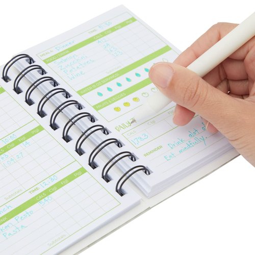 Paper Junkie 3-Pack Calorie Counter Book for Weight Loss, 90-Day Food Meal Pocket-Size Tracker Journal Notebook for Men and Women Nutrition Meal Tracker and Recording (5 x 3.5 Inches) - Food Journal