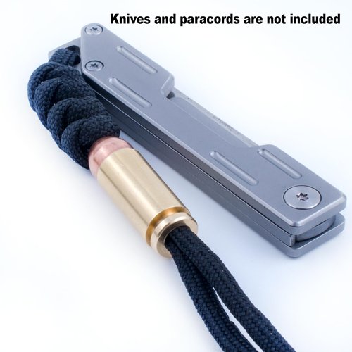 FLAMEDUKE Knife Lanyard Beads - Hand-Cast Pure Copper Paracord Bead with 0.24" Hole for 550 Cord, Tactical Gear & EDC Accessories Men's Survival Gifts