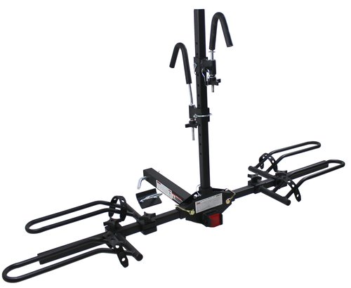 MaxxHaul 50027 Hitch Mount Bike Rack Platform - Style 2-Bike Rack for Cars Trucks SUVs Minivans with Hitch Tightener, Great For E-bikes With Standard Width Tires