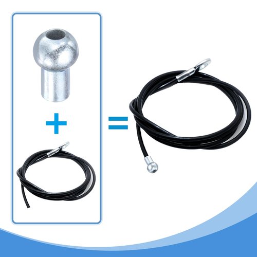 PATIKIL Cable Ball Stopper, 10pcs Gym Machine Accessories for 5mm Cable Fitness Equipment Wire Rope Port Joint Replacement Parts for Home Gym Machine, Silver