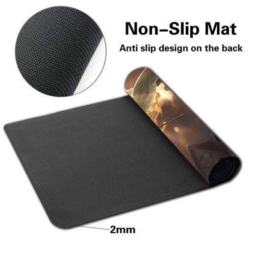 LIUYANZE Board Game TCG Playmat Table Mats Games Size 60X35 cm Mousepad Compatible for MTG CCG RPG Trading Card Game (Avacyn, Angel of Hope)