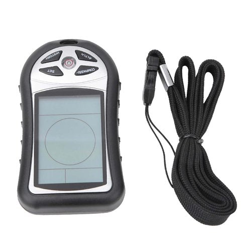 Qiilu Electronic Altitude Meter, 8 in 1 Handheld Altitude Thermometer Electronic Navigation Barometer