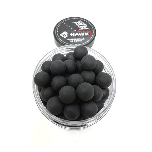 Hawki .50 Cal Training Rubber Balls for Paintball Guns 100 Pack (Black)