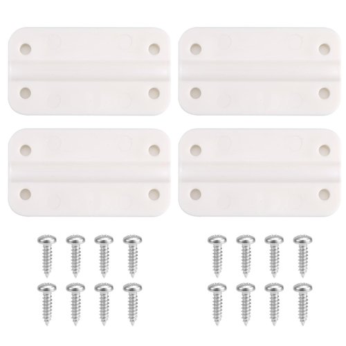BOXOB 4pcs Cooler Hinges for Igloo, 2.32x1.26 Inch Cooler Plastic Hinges with 16 Screws Cooling Replacement Parts Kit Compatible with Igloo 50-165 Qt