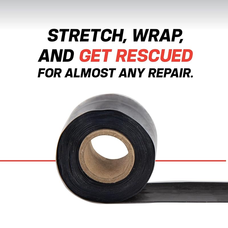 Rescue Tape Self-Fusing Silicone Emergency Repair Tape 1" x 12' - Red
