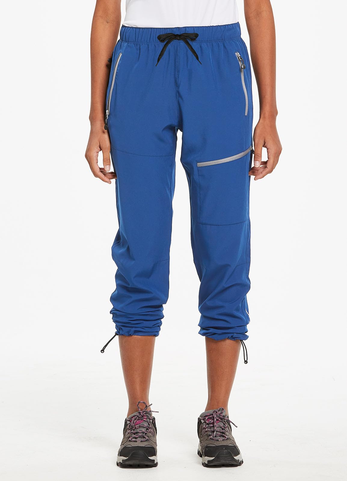 baleaf Cargo Pants for Women Petite Joggers Lightweight Quick Dry Pant Water Resistant 27'' Travel Workout Athletic Trip 27''-Bayou Blue 3XL