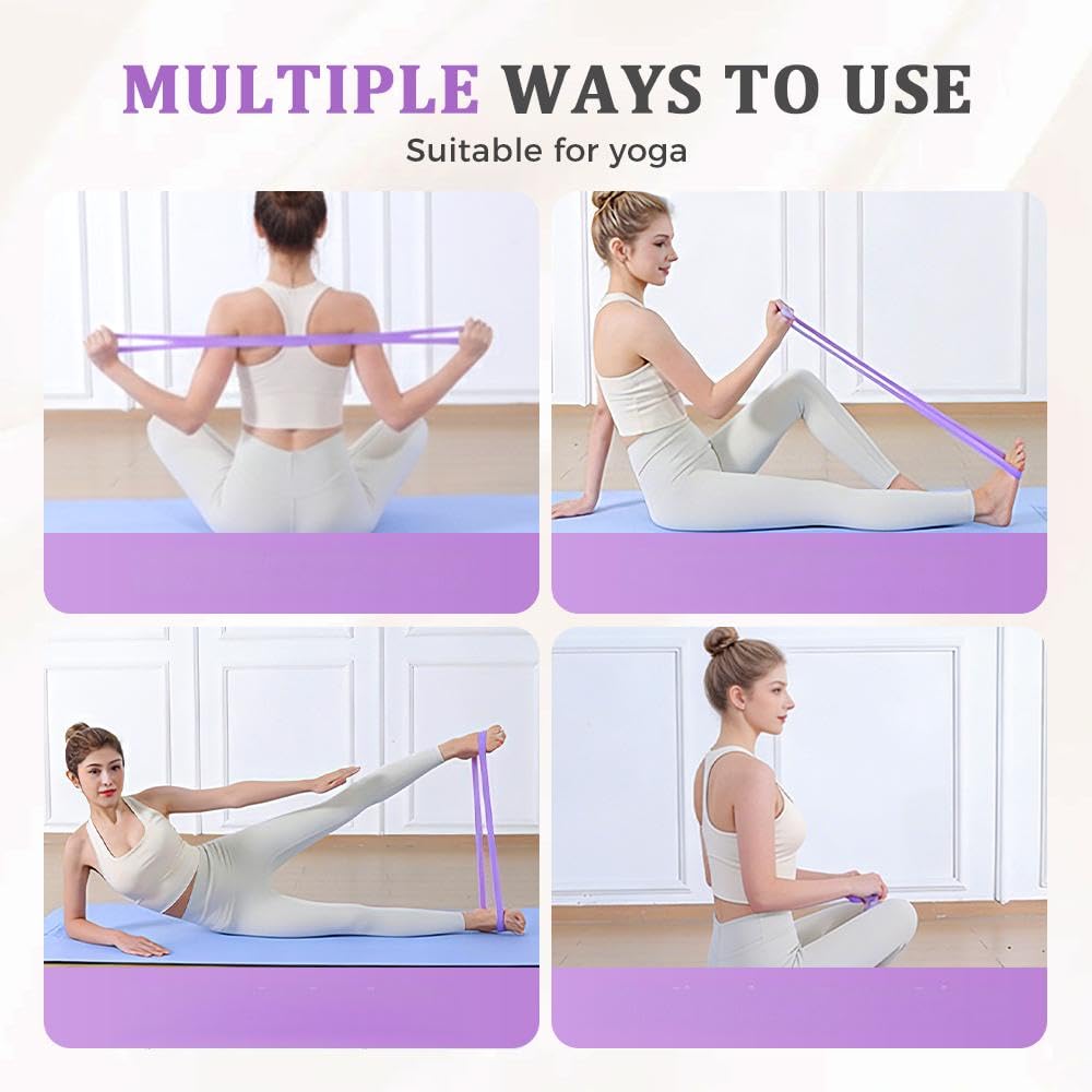 3PCS Resistance Bands Figure 8 Exercise Bands for Women, 2026 Elastic Bands for Working Out Arm Back Shoulder Training Elastic Ropes,Exercise Equipment for Yoga Pilates (3PCS)
