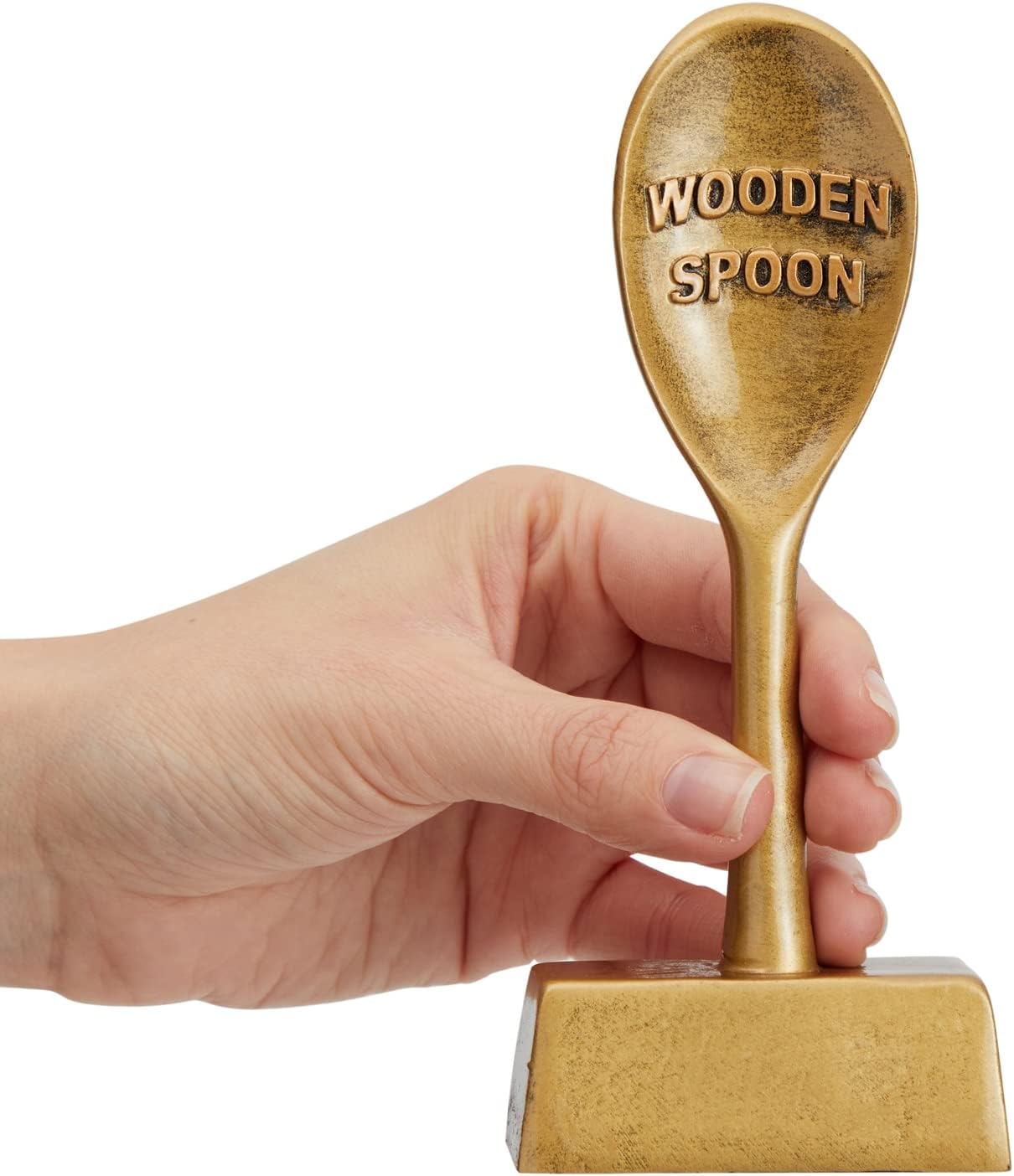 Juvale Golden Spoon Award Cooking Trophy for Chili Cook Off, Baking Contest, Best Cookie, Salsa Competition, & Funny Food Prize (2.5x6.2x1 Inch, Bronze Metal Finish, Small)