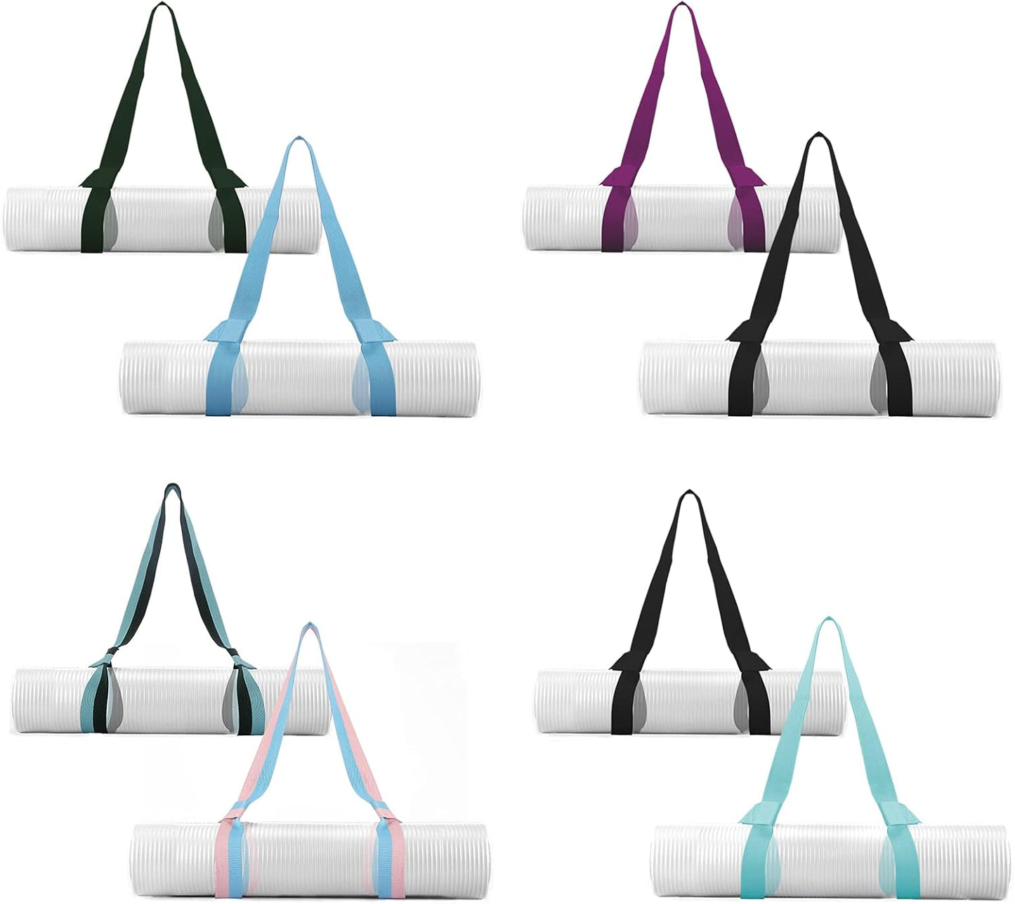 2 Packs Yoga Mat Strap for Carrying, Yoga Mat Carrier, Adjustable Yoga Mat Sling for Yoga Mat Exercise Mat