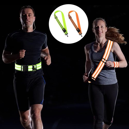 Reflective Sash High Visibility Reflective Belt Safety Reflective Running Gear Adjustable Running Belts Night Dog Walking Gear Biking Accessories for Walking Cycling at Night
