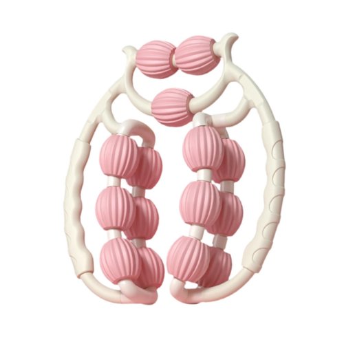 Leg Massager Roller Deep Tissue Massage Tool Foam Roller Handheld for Bodybuilding, Indoor, Pink