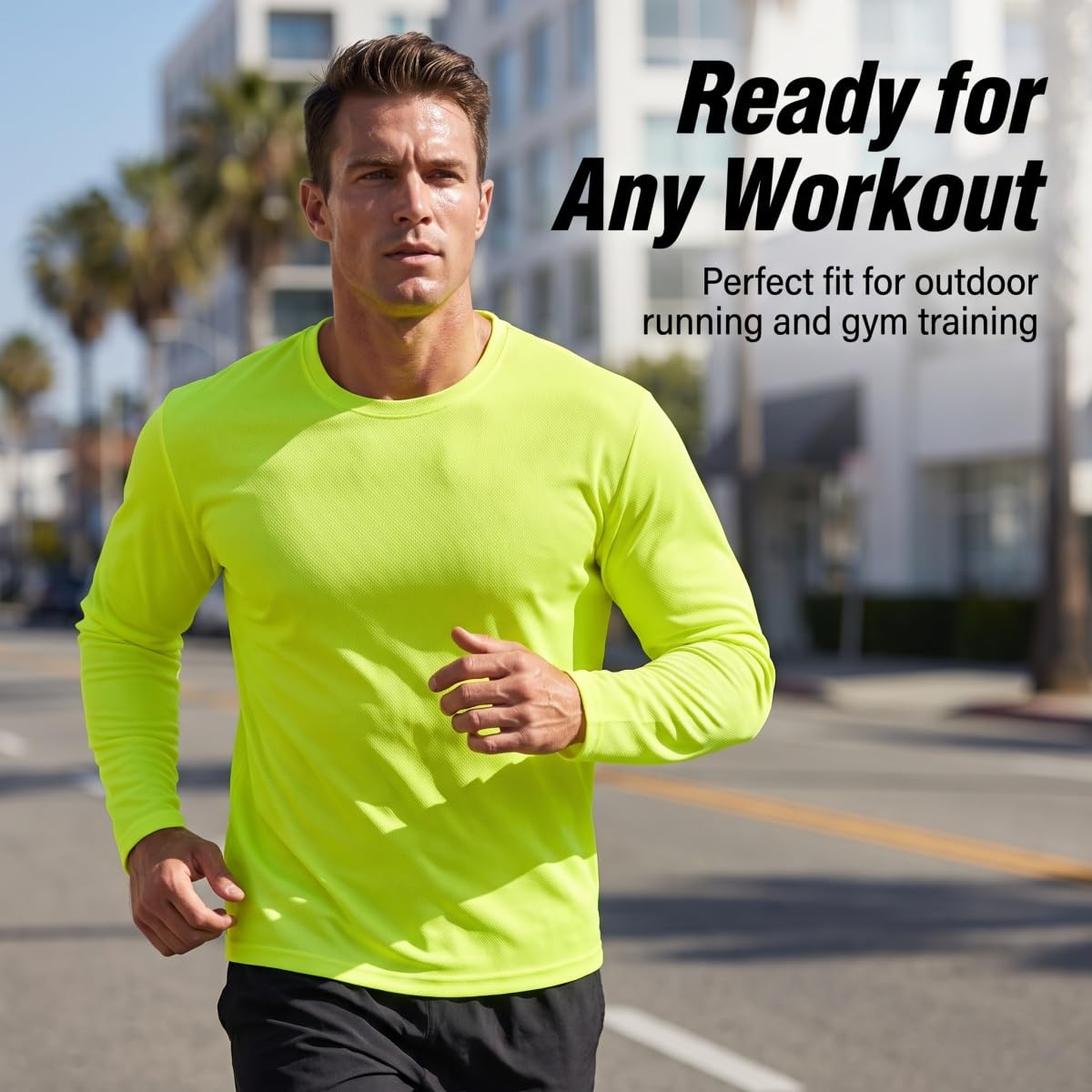Yasumond UPF50+ T-Shirts Pack Breathable Quick Dry Athletic Classic Long Sleeve Crew Neck Sun Protection Tee Shirt for Men Set2 XL