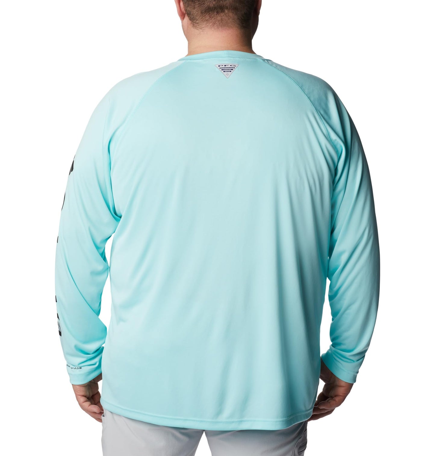 Columbia Men's PFG Terminal Tackle Long Sleeve Fishing Shirt, Gulf Stream/Black Logo, X-Large Tall