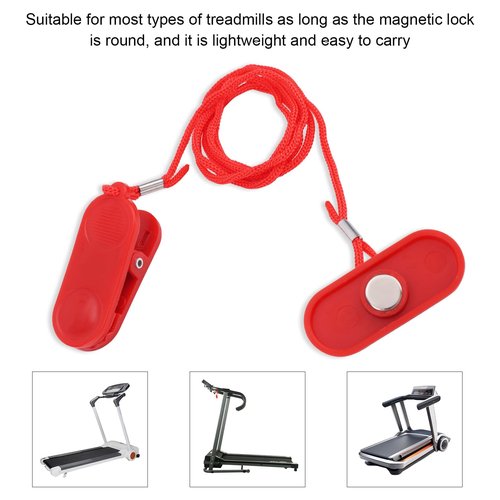Treadmill Magnet Safety Key Replacement, 1.9x0.8in Magnetic Safety Switch Universal Treadmill Emergency Stop Magnet for Running Machines Treadmills (Flat Oval)