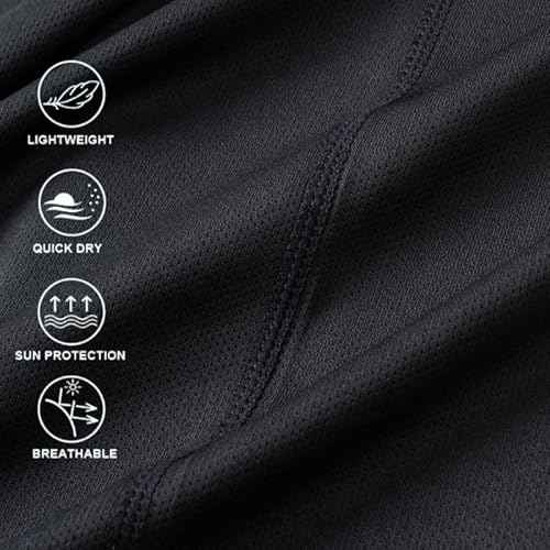 Men's Long Sleeve Base Layer Shirts Quick Dry Undershirts Workout Hiking Camping Athletic Top