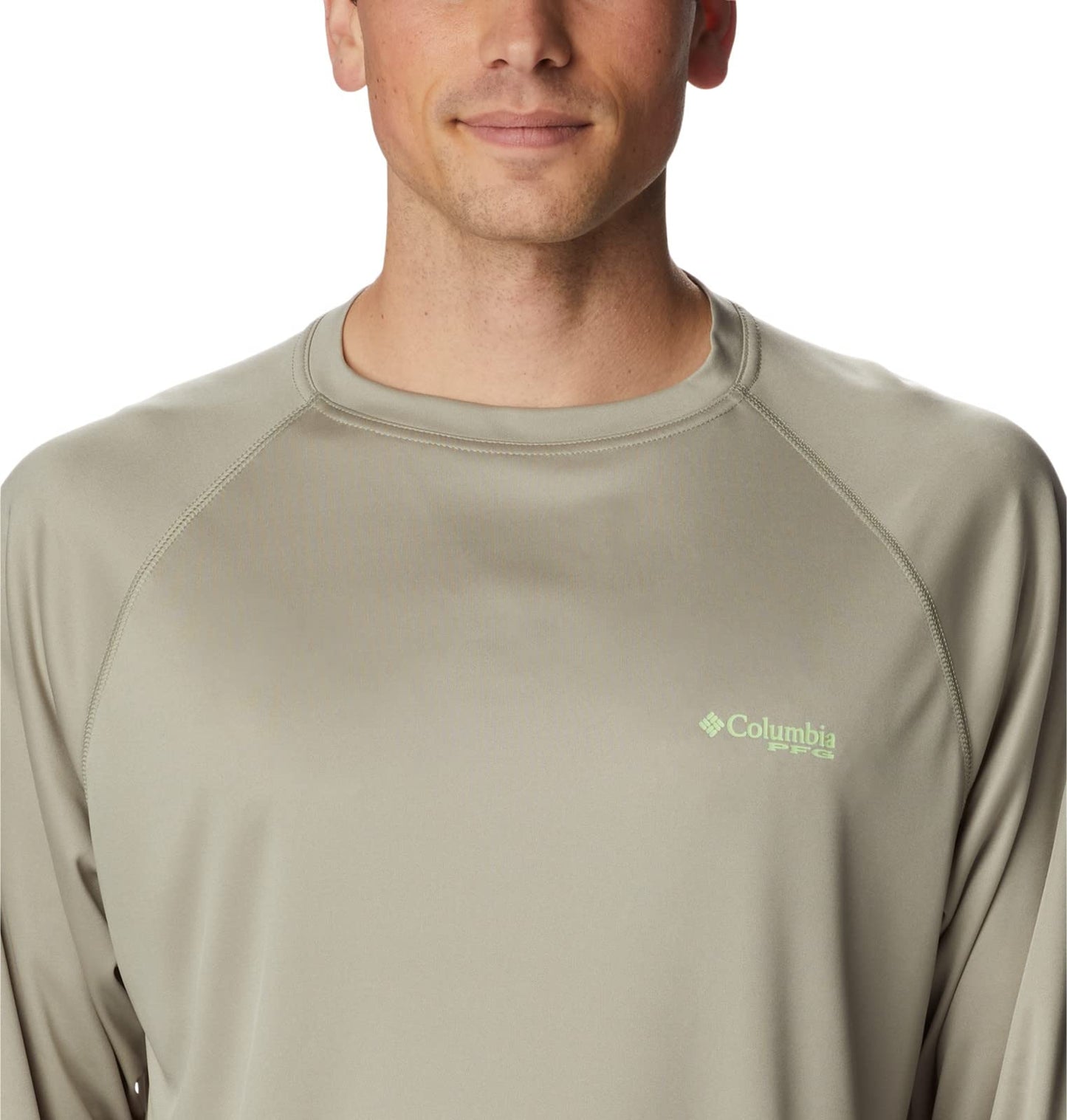 Columbia Men's Terminal Tackle Long Sleeve Shirt, Safari/Key West Logo, 2X Tall
