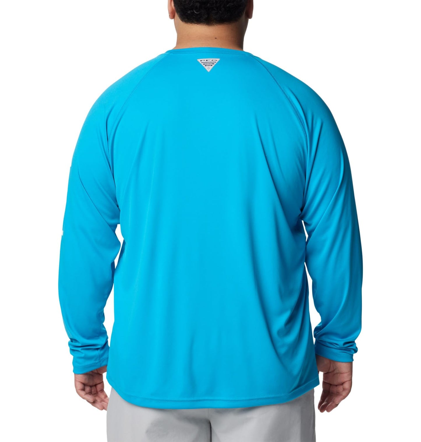 Columbia Men's Terminal Tackle Long Sleeve Fishing Shirt, Ocean Blue/White Logo, XX-Large