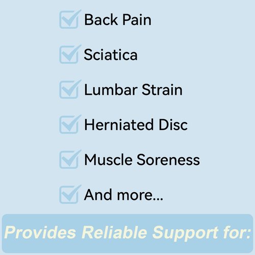Thin & Lightweight Back Brace for Lower Back Pain Relief – Slim, Breathable Back Support Brace for Sciatica, Herniated Disc – Adjustable Lumbar Support Belt for Men & Women, All Day Comfort
