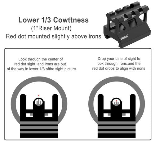 Feyachi Red Dot Sight 4 MOA Red Dot Gun Sight Rifle Scope with 1 inch Riser Mount