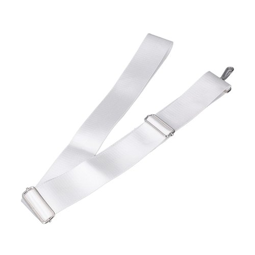 Adjustable Height Tennis Net Straps, White Sport Parts with Stainless Steel Buckle for Parks Stadiums Gyms Driveways Gardens