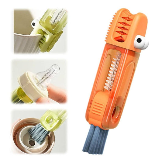 2024 New 3 in 1 Multifunctional Cleaning Brush, Portable Cup Lid Cleaner for Baby Bottles and Tight Spaces
