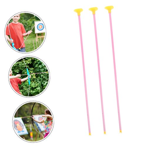 TOYANDONA Sturdy Plastic Suction Cup Arrows for Kids Toy Archery Set Bright Colors 6 Pieces