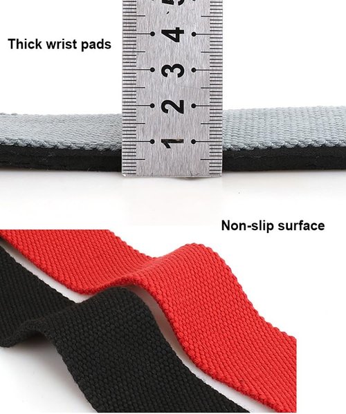 Lifting Wrist Straps for Weightlifting Gym Fitness Powerlifting Deadlift Bodybuilding Strength Training Bench Press Shoulder Press Wristbands 2 Pcs Wrist Wraps for Man Woman Cushions Wrists Support