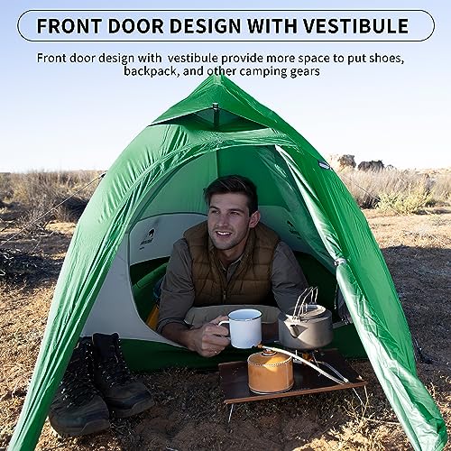 Naturehike Cloud-Up 1 Person Tent, Lightweight Backpacking Tents for One Man, Waterproof Ultralight One Person Tent for Camping Hiking Backpacking