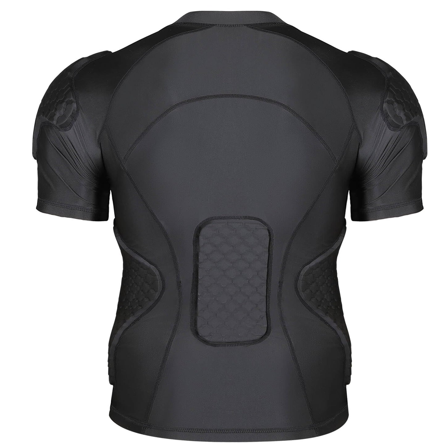 TUOY New Football Rib Chest Protector Shirt Padded Compression Shirts 6 Pads Adult Sizes