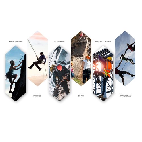 Yuecoom Hand Ascender Stable Grip Strong Ascender Mountaineering Supplies (Right Blue)