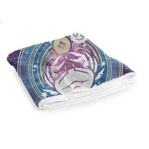 Personalized Zodiac Beach Towel for Adults – Custom Astrology Sign Towel with Name – Horoscope Birthday Gift for Women or Men; Cancer, Oversized 30"x60", 1-Sided Printing, Printed in The USA