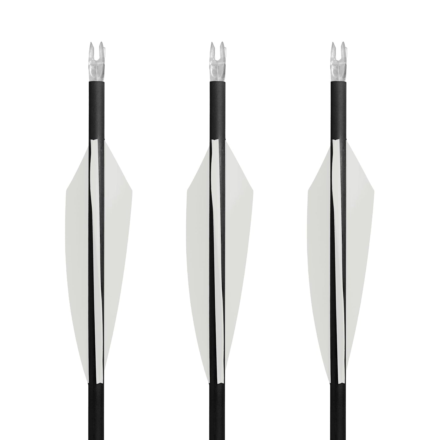 TAC Vanes 3.75" Driver Arrow Vanes | Archery Fletching for Compound & Crossbow | Durable, Lightweight, High Accuracy, White 36 Pack