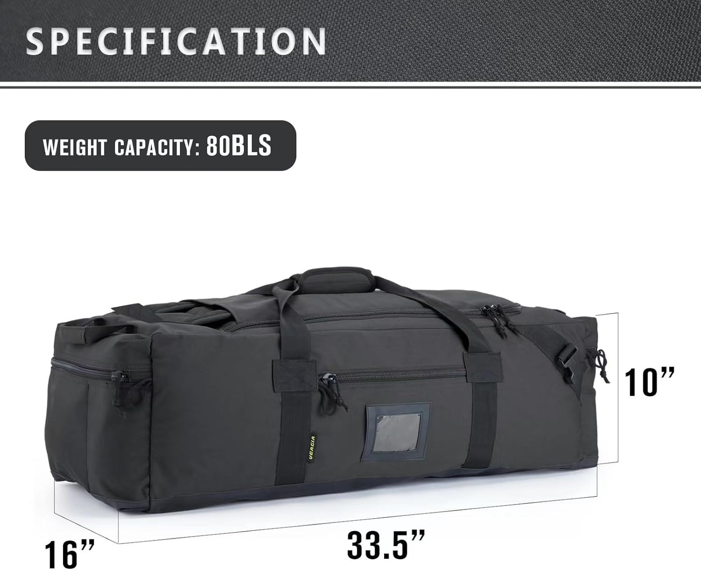 105l Large Duffel Bag For Travel, Gym & Sports - Water Repellent Polyester, Hidden Straps, Shoe Compartment - Perfect Luggage Duffle Bag Or Backpack For Men & Women