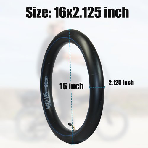 Libereco 16x2.125 Bike Inner Tubes for Electric Bike - Butyl Rubber,Bent Valve (CR202), Puncture Resistant, High Elasticity for E-Bikes & Children Bikes