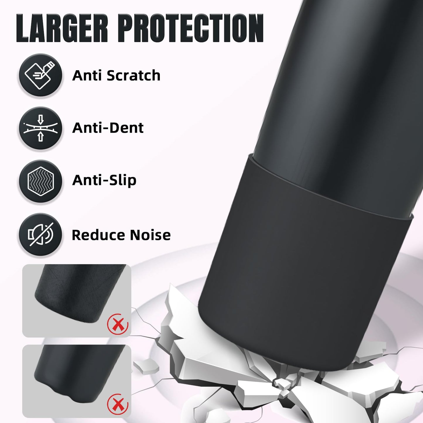 Silicone Higher Boot Compatible with Owala 30oz & 40oz FreeSip Sway Bottles & Tumblers, Large Protection Anti-slip Bottom Cover Sleeve for Freesip Sway Tumbler and Bottle