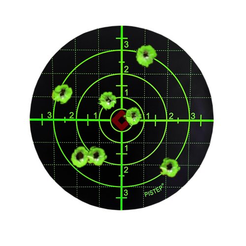 PISTEP Splatter Shooting Targets 6 Inch Reactive Paper Target Stickers 100 Self Adhesive Target Roll for BB Gun, Pellet Gun, Airsoft, Rifle Indoor and Outdoor Shooting Range